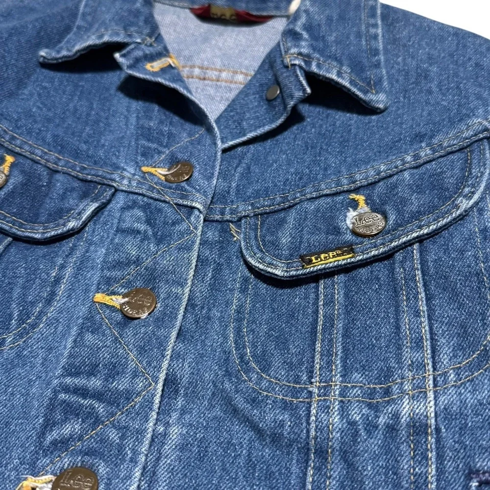 Vintage‎ 80s Ms. Lee Union Made Denim Jean Jacket Women's 11/12 Short Length